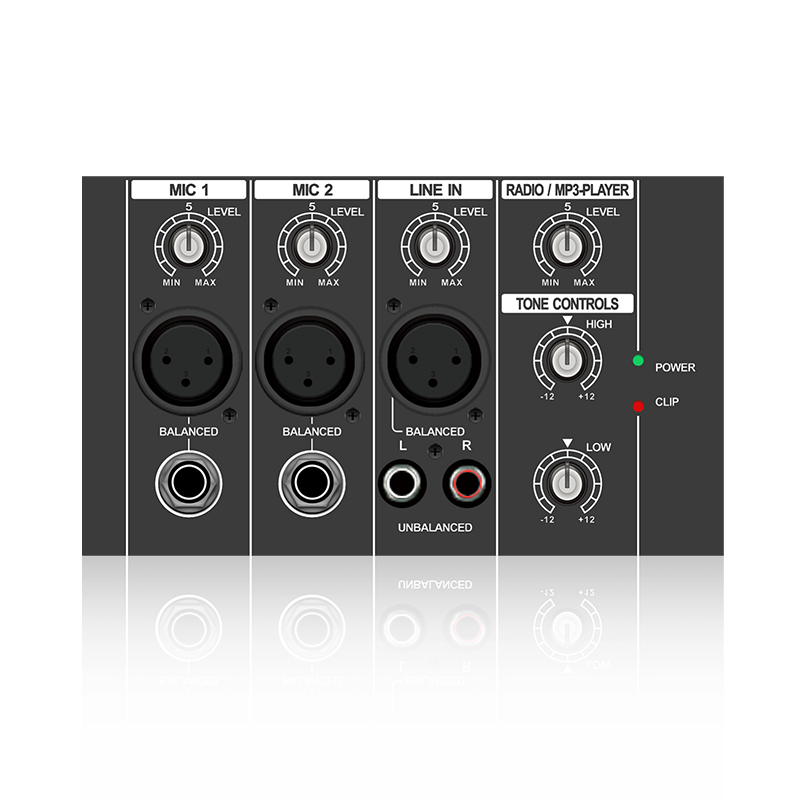 PL1: Diskant og bass EQ-kontroll Horisontal Analog Functinal Module for Klasse AB-forsterker