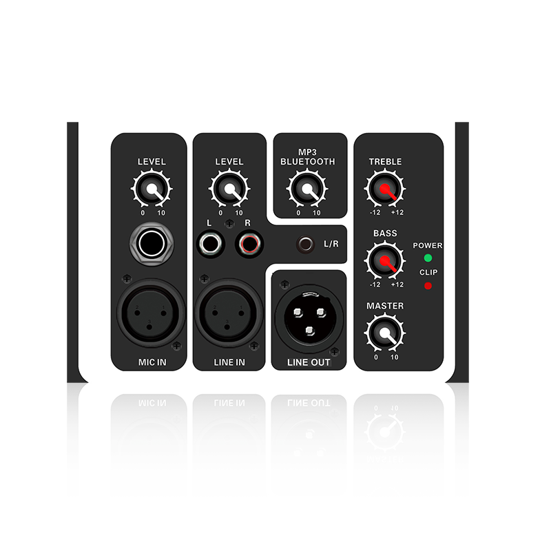 PL15: Single Mic og Line Input Mix Output Horisontal Analog Functinal Module for Class AB-forsterker