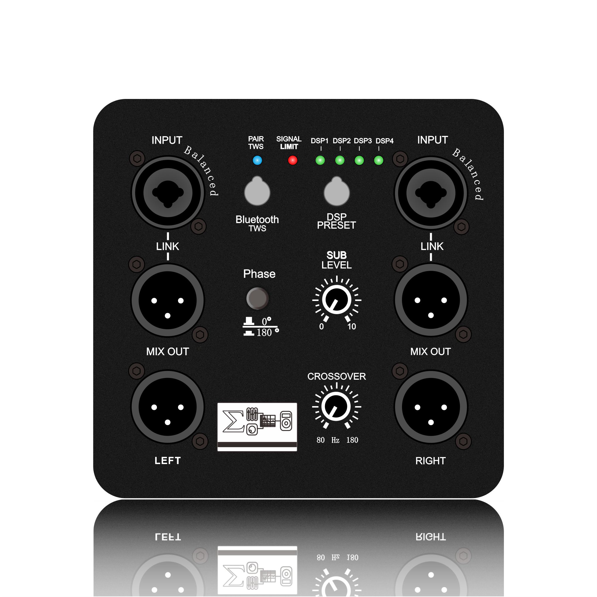 DSP1804: Multi DSP Rreset Toveis utgang Subwoofer DSP funksjonell modul