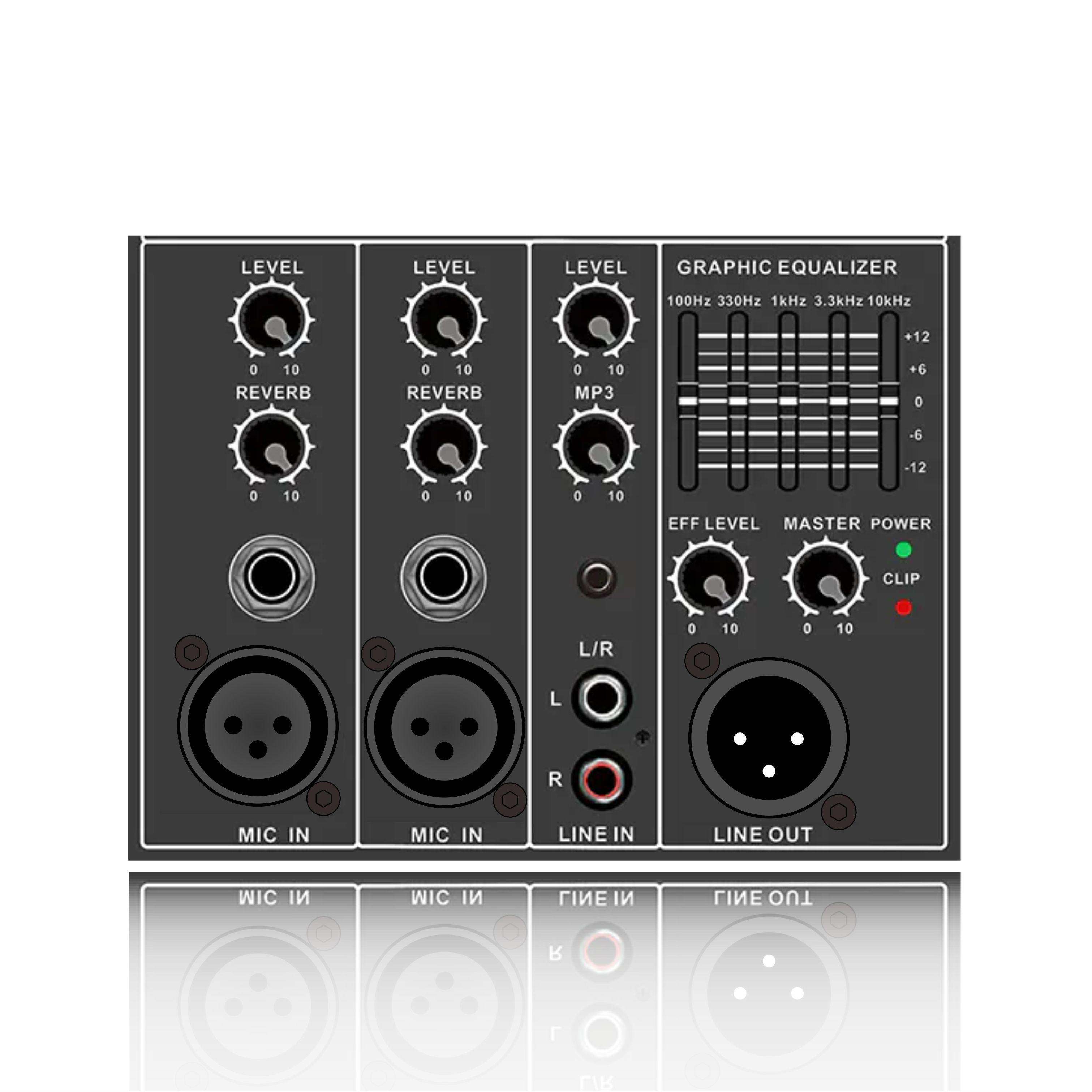 PL26: Individuell mikrofonkanal ekkokontroll mastereffekt elektrisk frekvensdivisjon funksjonsmodul