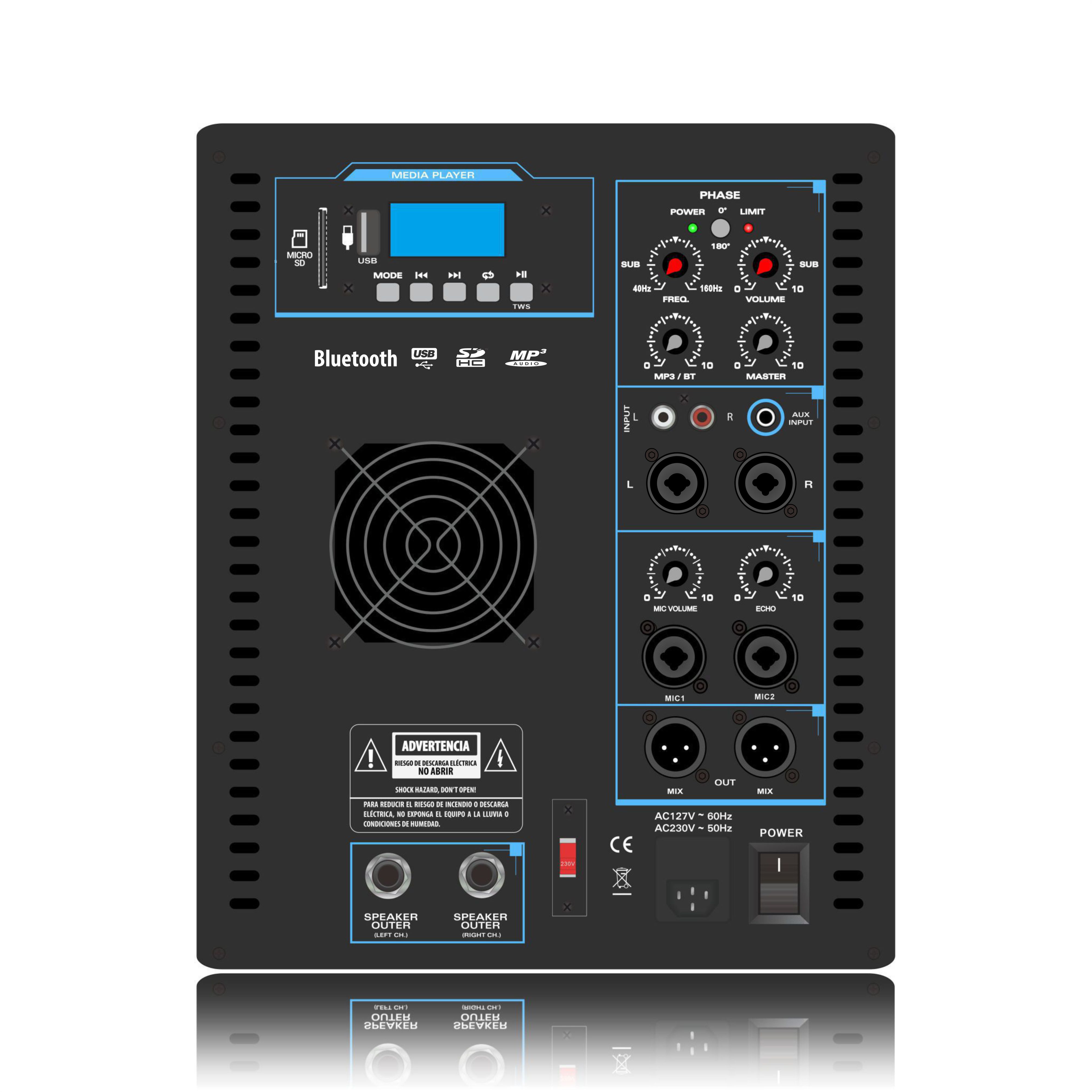 SUB12 Line Array Speaker System Power Amplifier 2.1