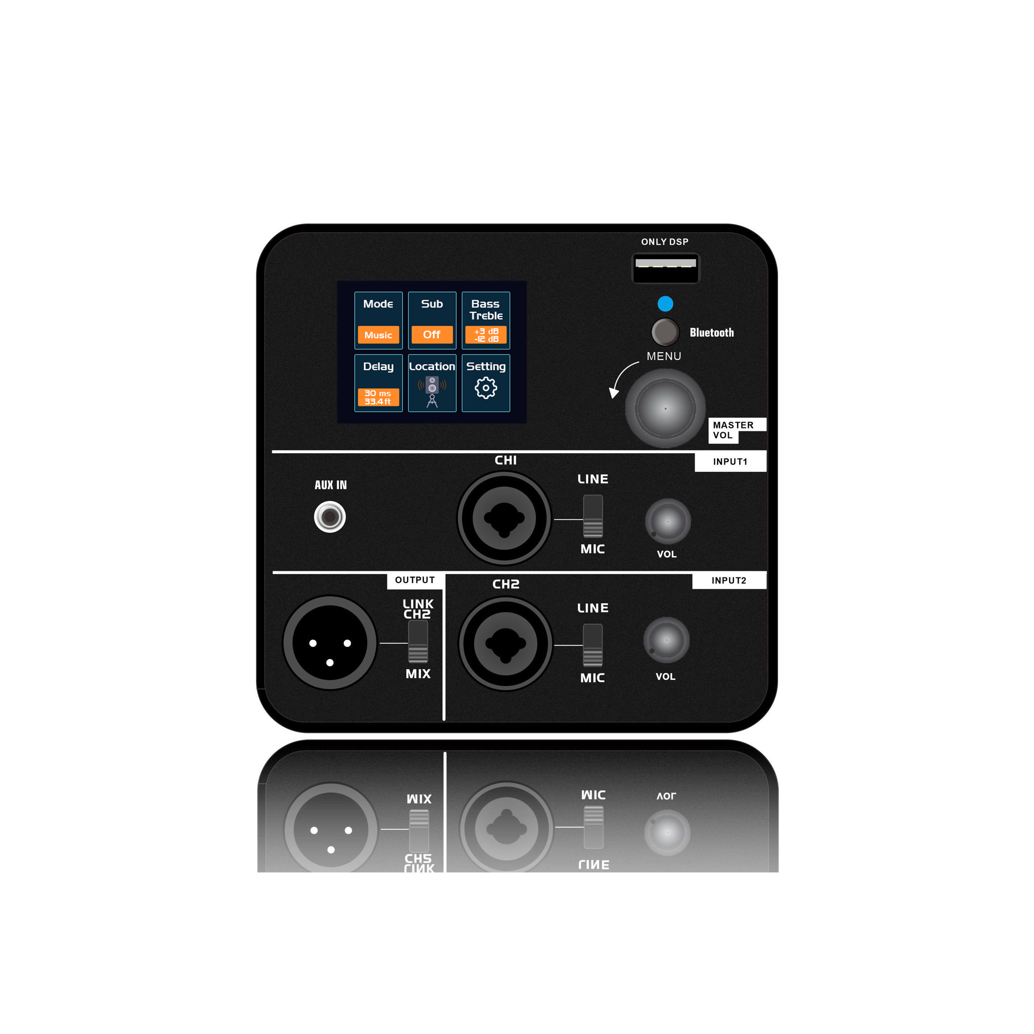 DSP2406 fargeskjerm Full-range Active Speaker Amplifier