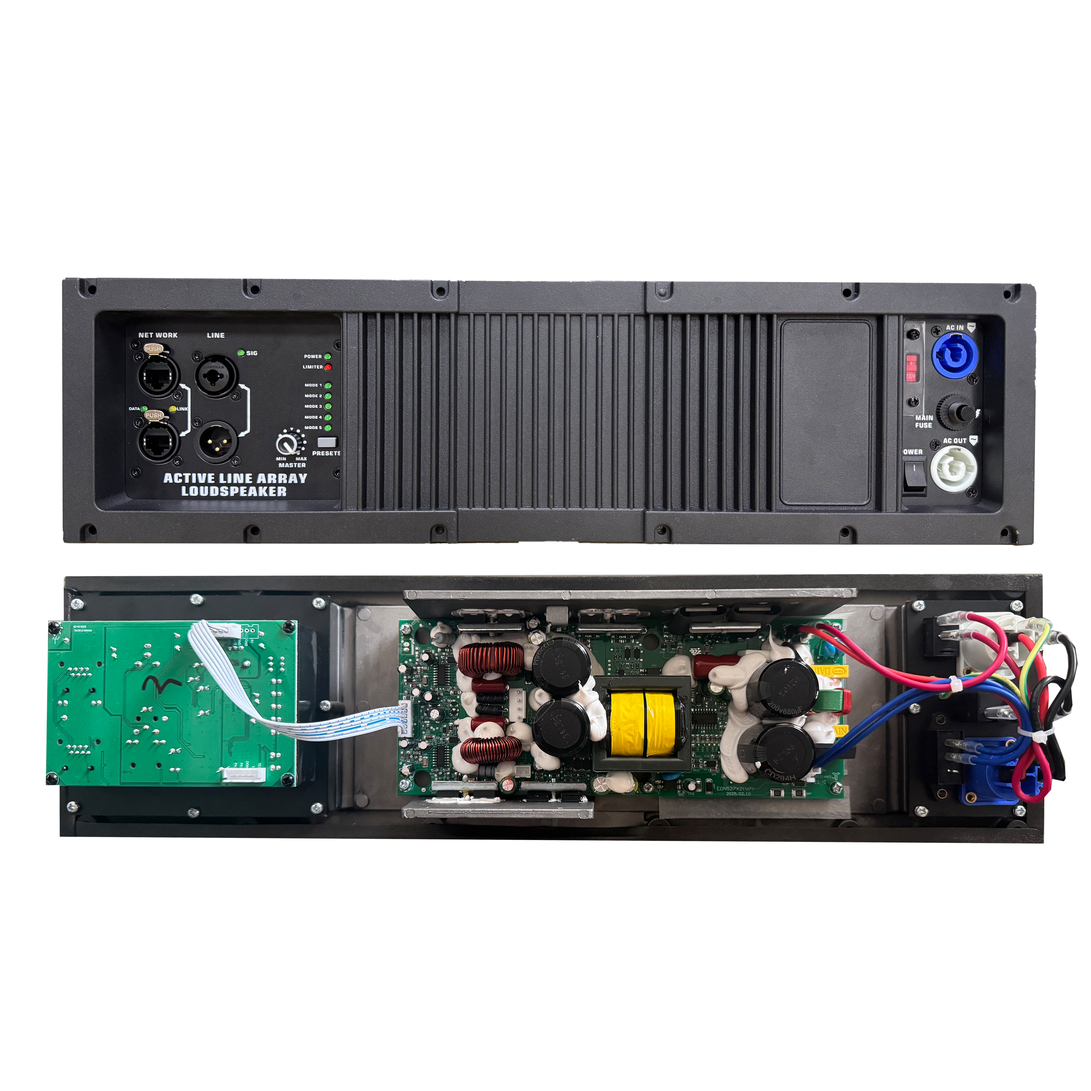 HG485-212 Active Line Array System-forsterker med RJ45-kontakter